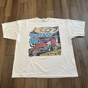 Vintage 2003‎ USAC chili bowl sprint car midget car racing t shirt white XL